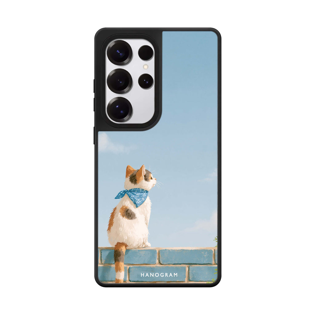 Blue Sky Bandana Cat Samsung Galaxy Mirror Case - image 1