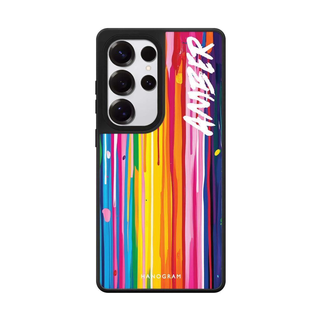Custom Colorwave Samsung Galaxy S25 S24 S23 Ultra mirror case, front view