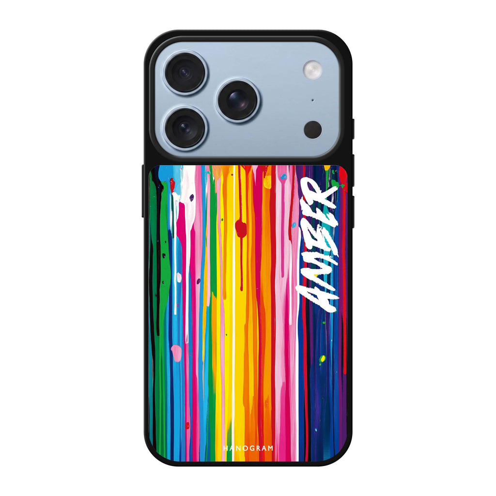 Colorwave personalized name multicolor iPhone 18 Pro Max mirror case