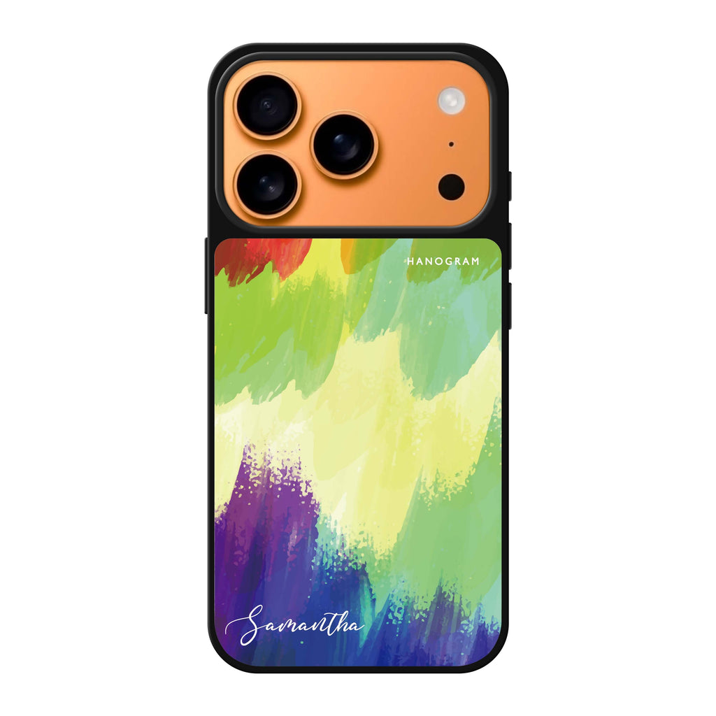 Watercolor Abstract personalized name abstract iPhone 17 Pro Max mirror case