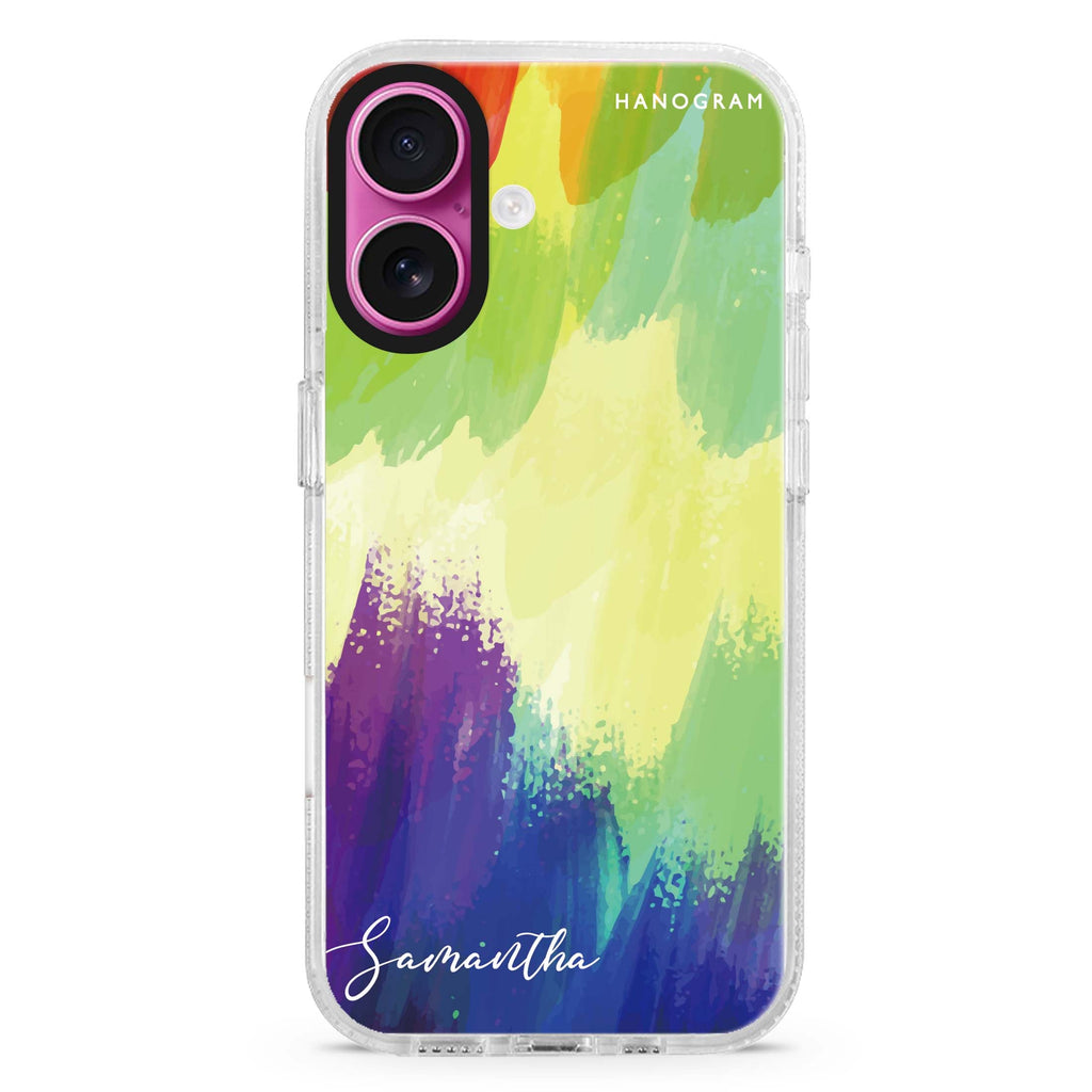 Watercolor Abstract MagSafe Compatible iPhone 16 Ultra Clear Case - Personalized and Stylish Protection