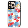 Cherry Picnic floral design iPhone 16/15/14 Pro Max & Pro mirror case