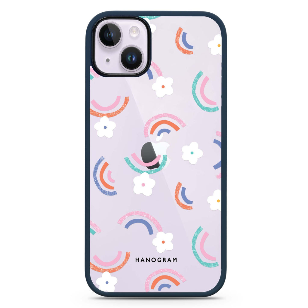 Rainbow Floral iPhone 15 Impact Guard Bumper Case