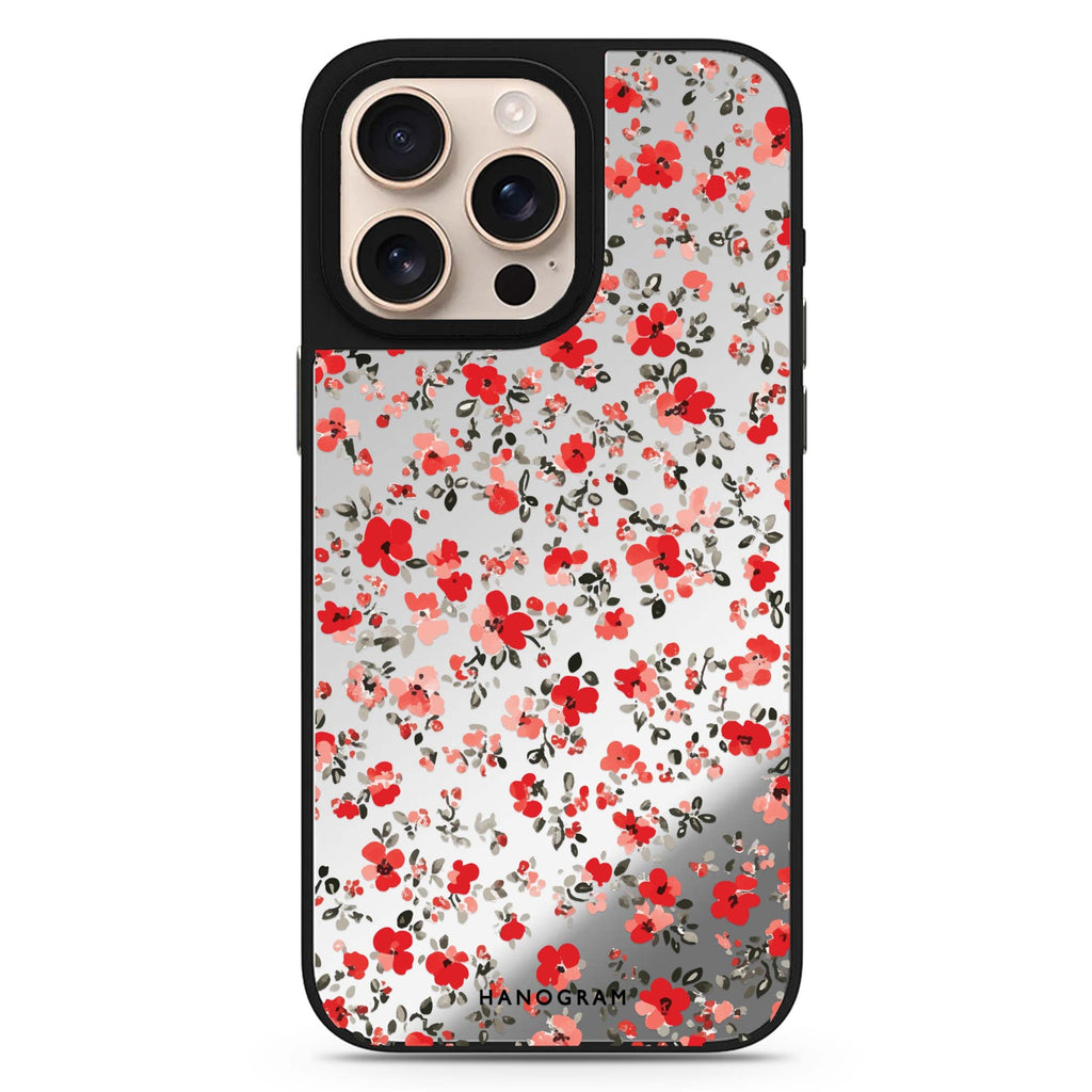 Tiny Bloom iPhone floral design iPhone 16/15/14 Pro Max & Pro mirror case