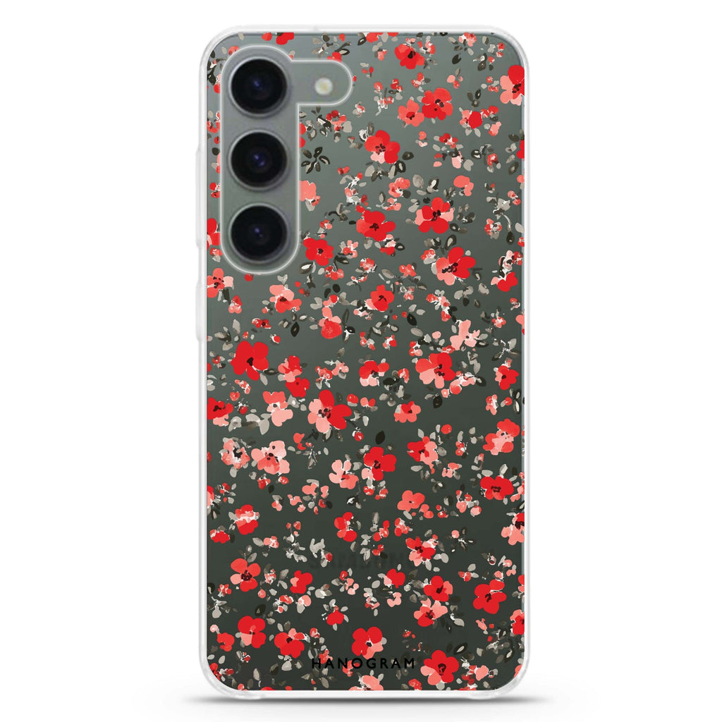 Tiny Bloom ultra-clear case for Samsung Galaxy S23/S22, front view