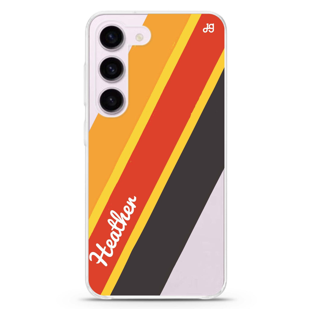 Timeless Twist personalized ultra-clear case for Samsung Galaxy S23/S22, front view
