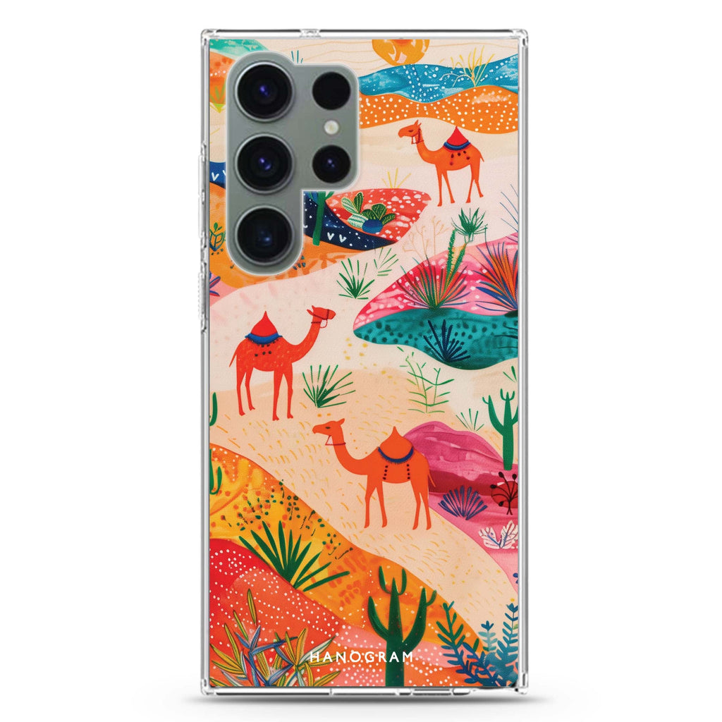 Sand Dunes Safari Samsung Galaxy S26/S25/S24/S23/S22 Ultra ultra clear case, transparent design, main view