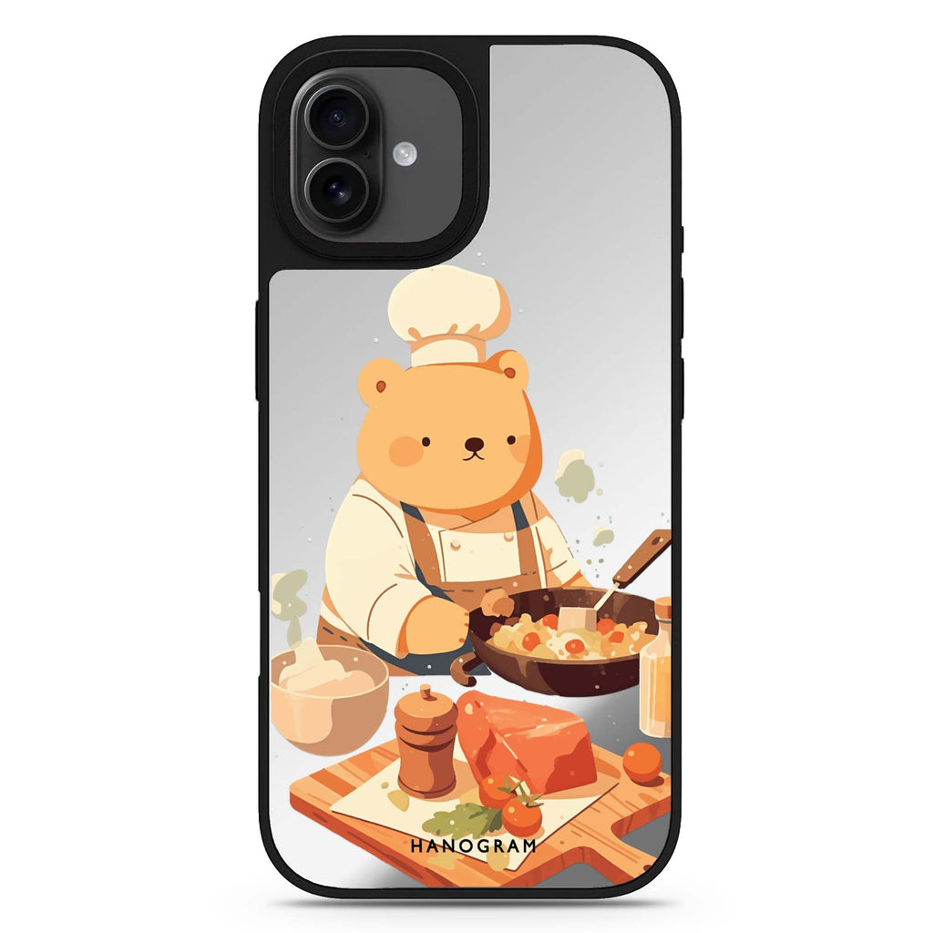 Culinary Bear animal design iPhone 17 mirror case
