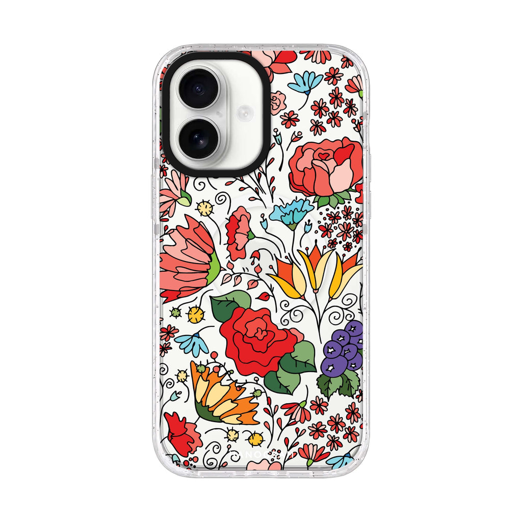 Petal Poetry iPhone 17 ultra clear MagSafe case, front product view