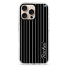 Stripes I custom name iPhone 16/15/14 Pro Max & Pro ultra clear case abstract pattern, front product view