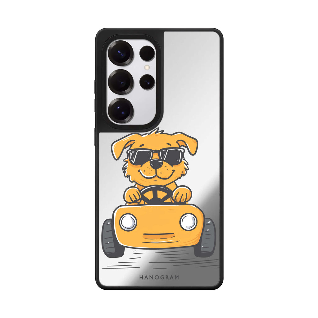Cool Pup Drive Samsung Galaxy S25 S24 S23 Ultra mirror case, front view