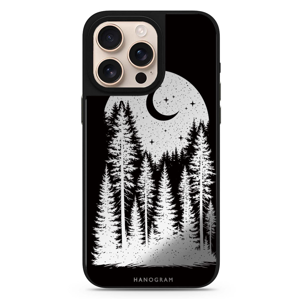 The Moonlit Pine Arch MagSafe Compatible Mirror Case – design view 1