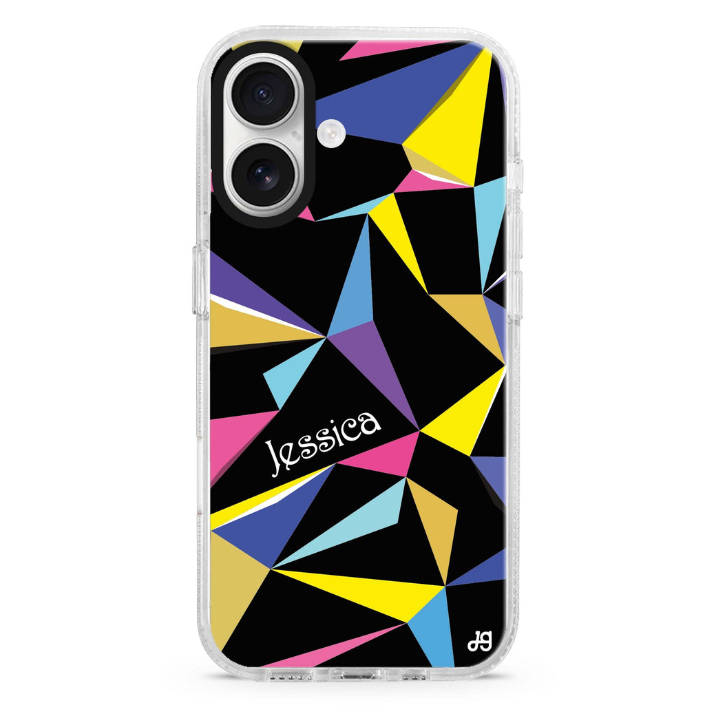 Geometric MagSafe Compatible iPhone 16 Ultra Clear Case - Personalized and Stylish Protection