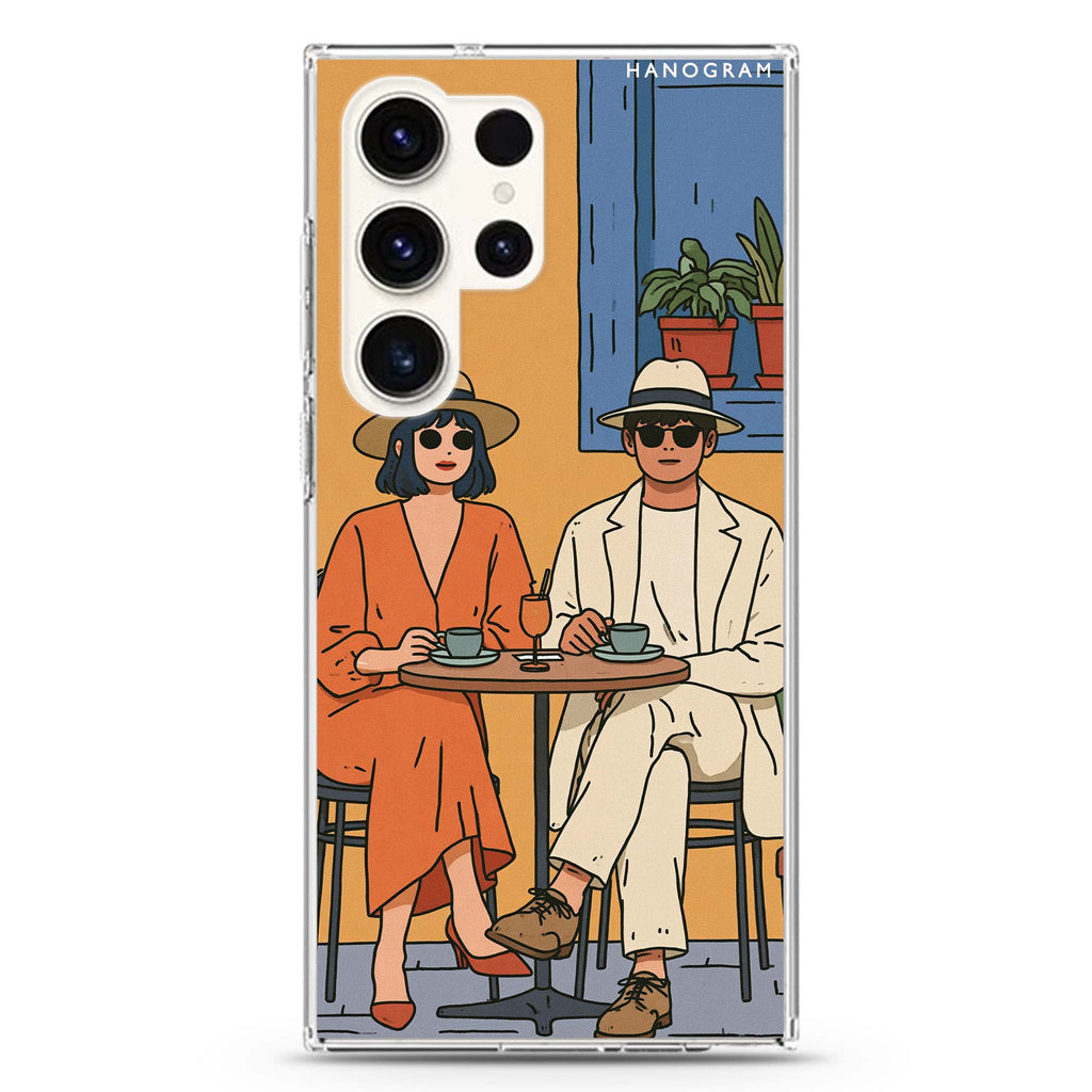 Espresso for Two Samsung Galaxy Ultra Clear Case — front view