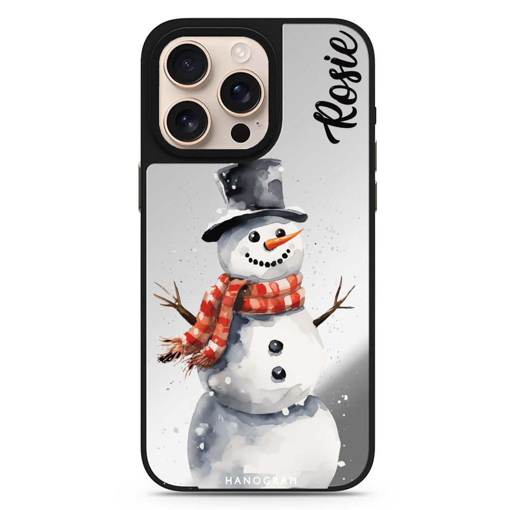 Winter Snowman Mirror Case