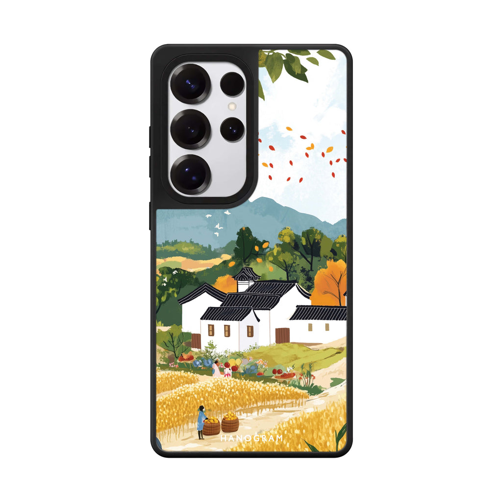 Autumn Balance Samsung Galaxy S25 S24 S23 Ultra mirror case, front view