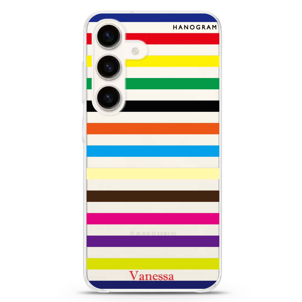 colorful stripe Samsung Galaxy Ultra Clear Case