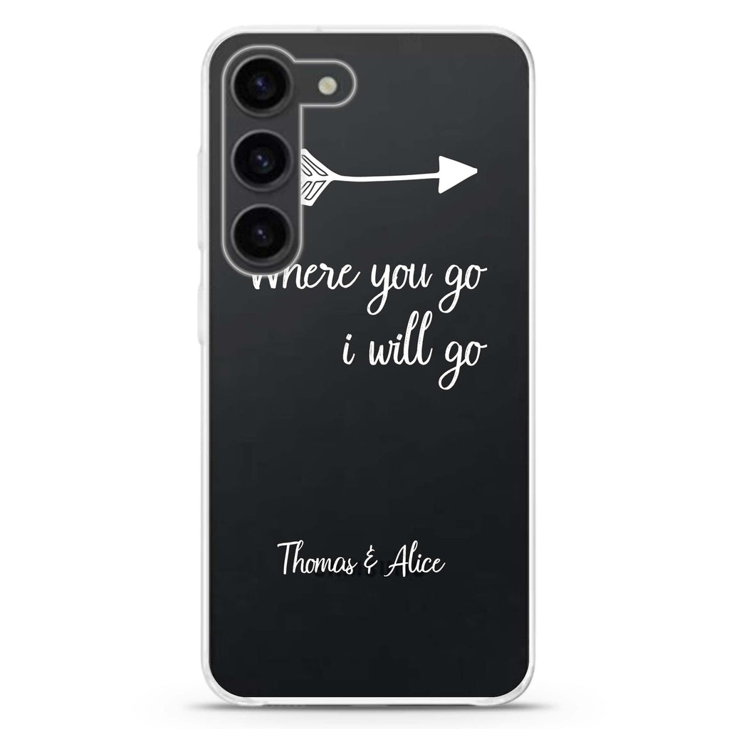 Always love together personalized ultra-clear case for Samsung Galaxy S23/S22, front view