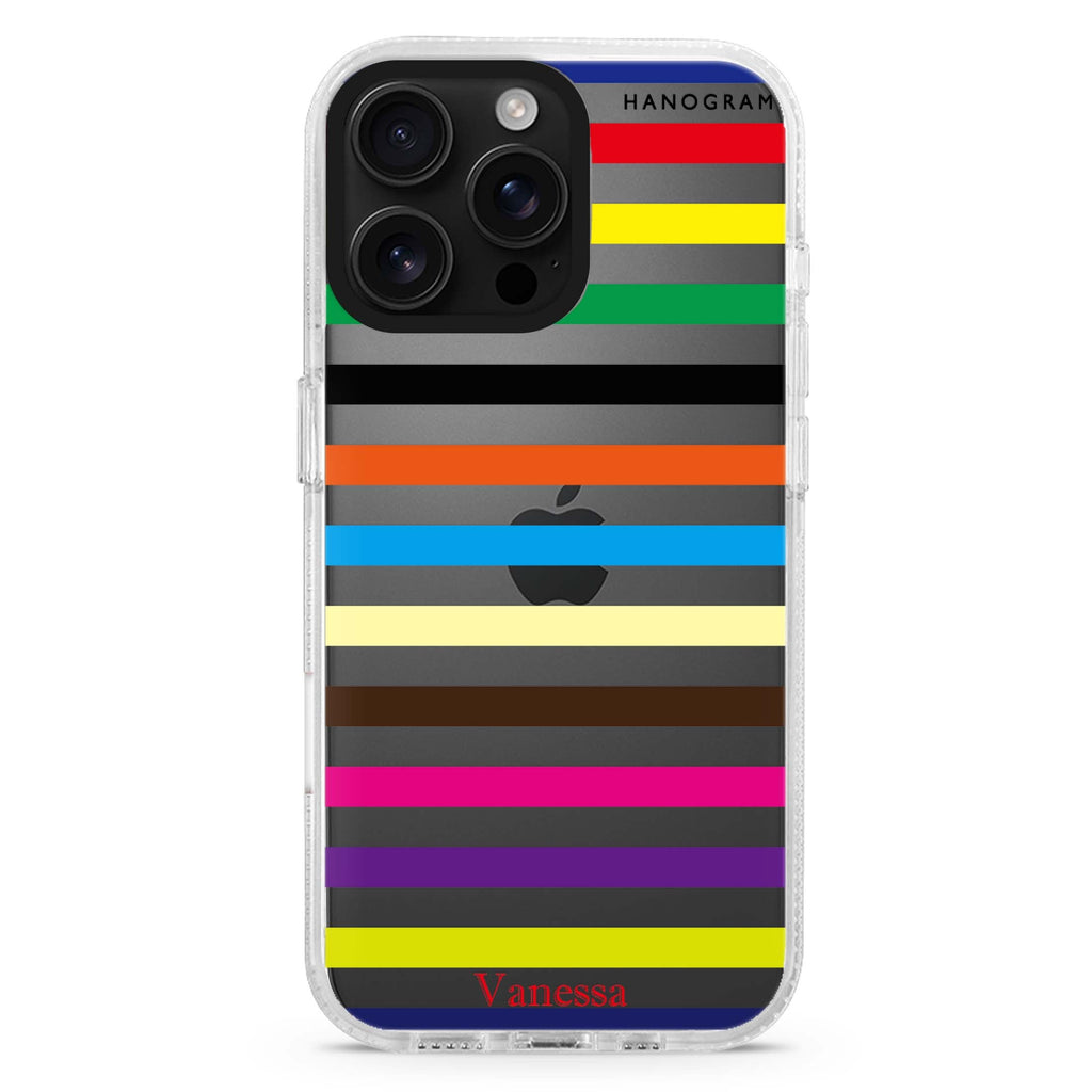 colorful stripe iPhone 16 Pro & 16 Pro Max Case - Personalized and Stylish Protection
