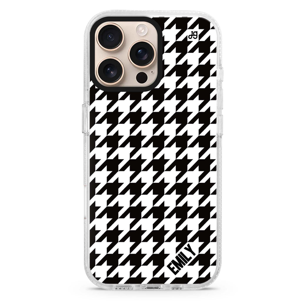Houndstooth iPhone 16 Pro & 16 Pro Max Case - Personalized and Stylish Protection
