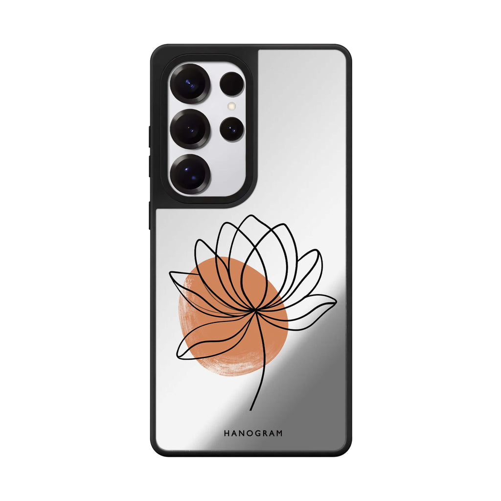 Terracotta Lotus Line Samsung Galaxy Mirror Case - image 1