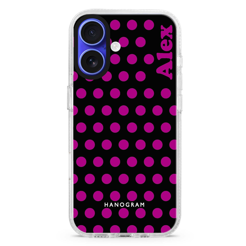 Wave Dots MagSafe Compatible iPhone 16 Ultra Clear Case - Personalized and Stylish Protection