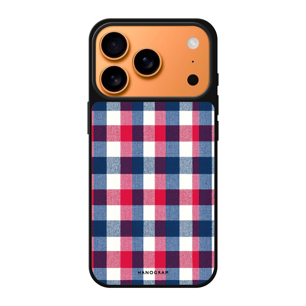 Patriot Plaid pattern iPhone 17 Pro Max mirror case