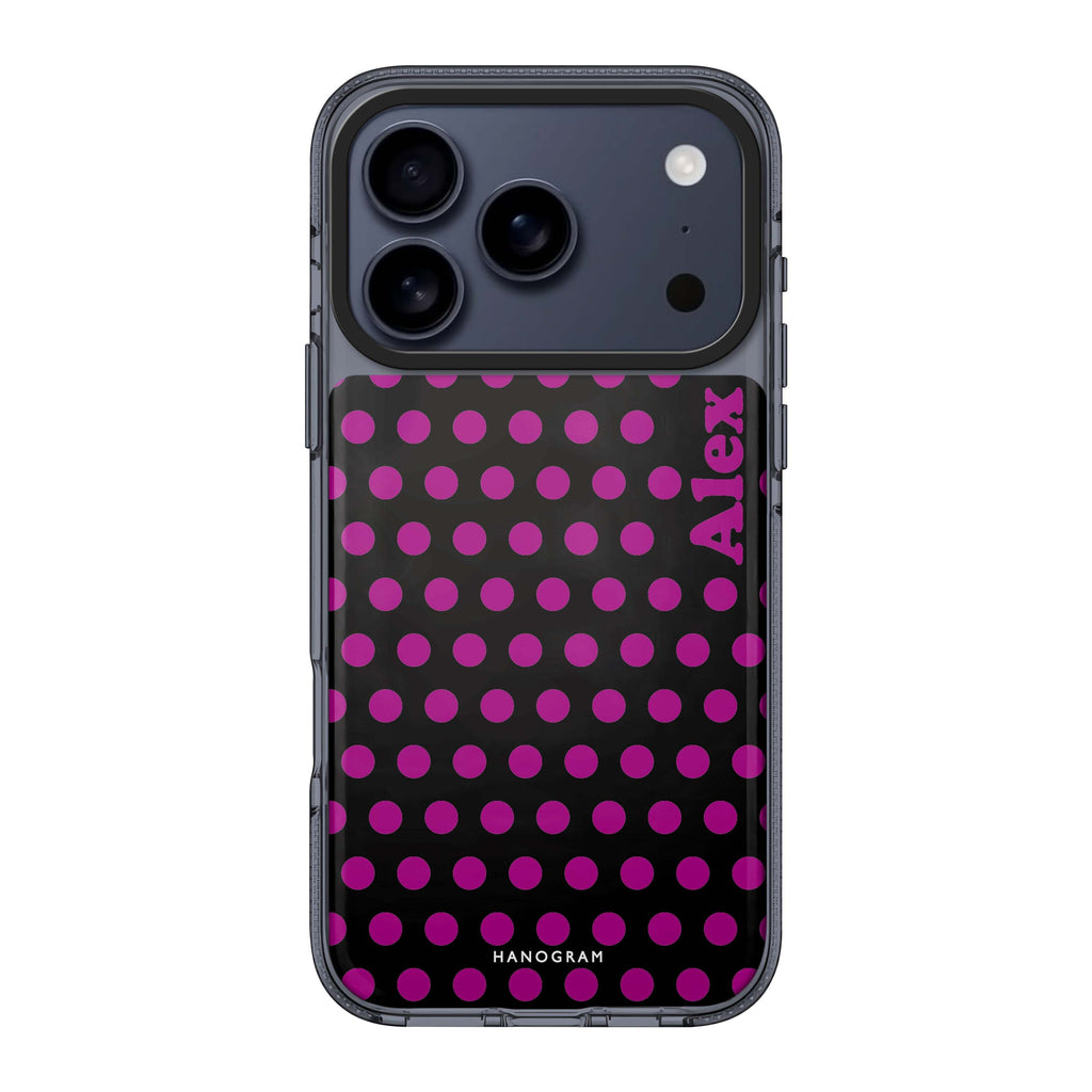 Wave Dots personalized name wave nature pattern iPhone 17 Pro Max ultra clear case