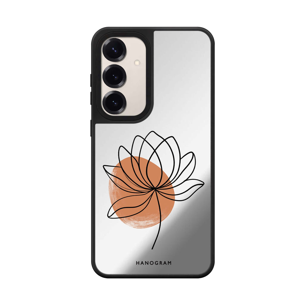 Terracotta Lotus Line Samsung Galaxy Mirror Case - product image 1