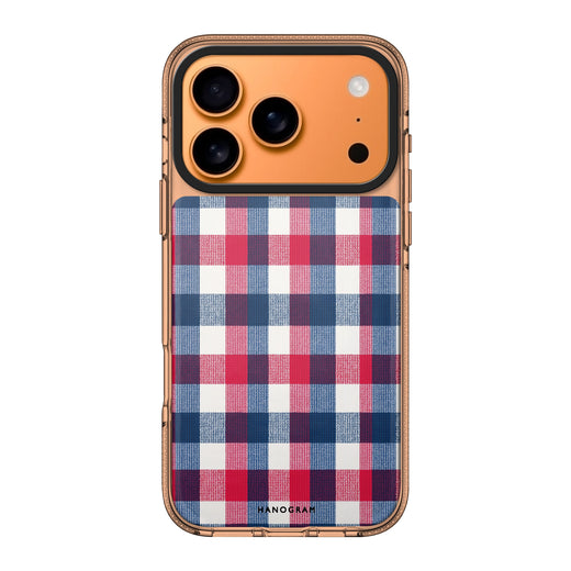 Patriot Plaid pattern iPhone 17 Pro Max ultra clear case
