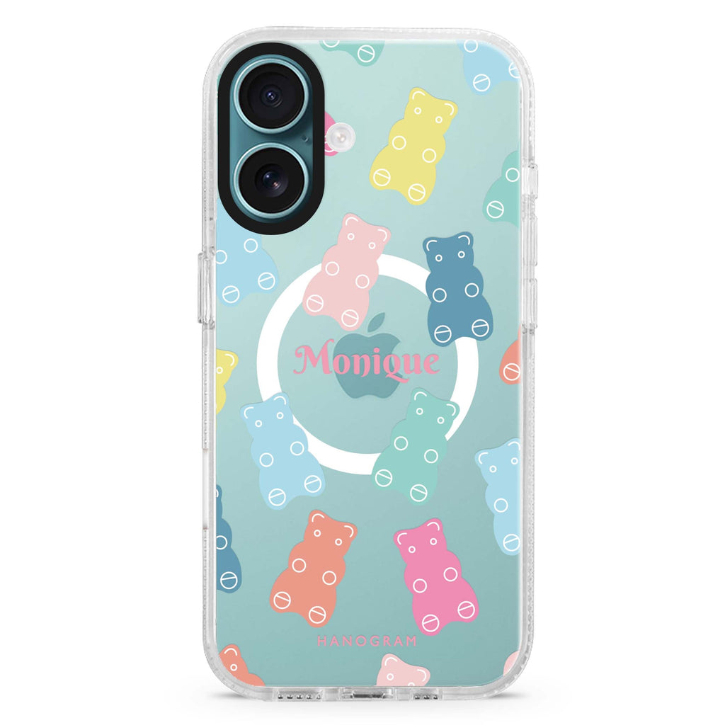 Sweet Dream Bear MagSafe Compatible iPhone 16 Ultra Clear Case - Personalized and Stylish Protection