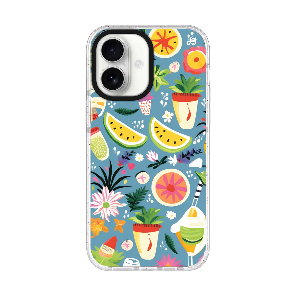 Tropical Treats iPhone 17 ultra clear MagSafe case, front product view