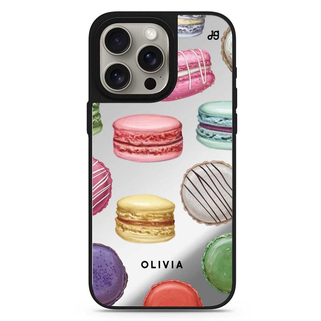 Macarons Land personalized name MagSafe mirror case for iPhone 16/15/14 Pro Max and Pro, main view