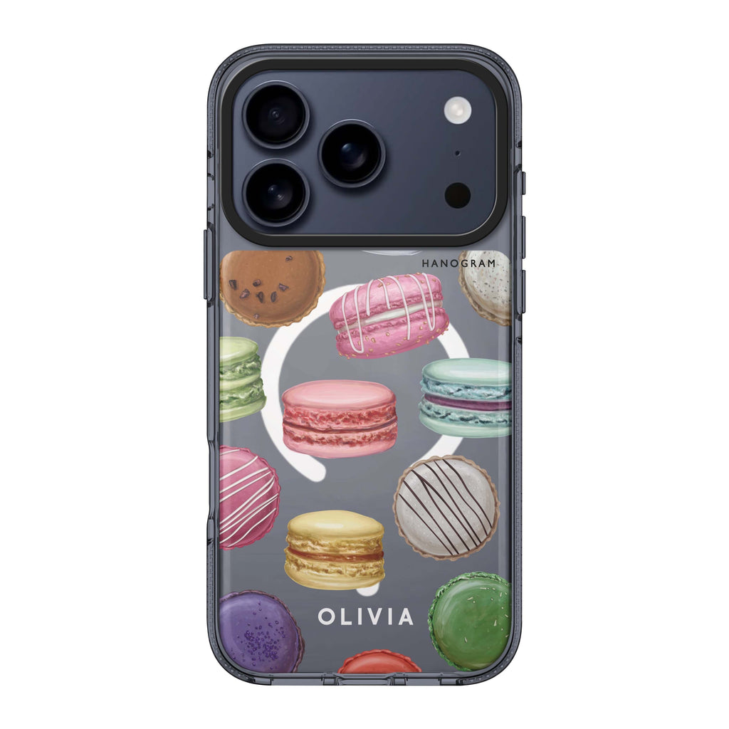 Macarons Land personalized name food iPhone 17 Pro Max ultra clear case