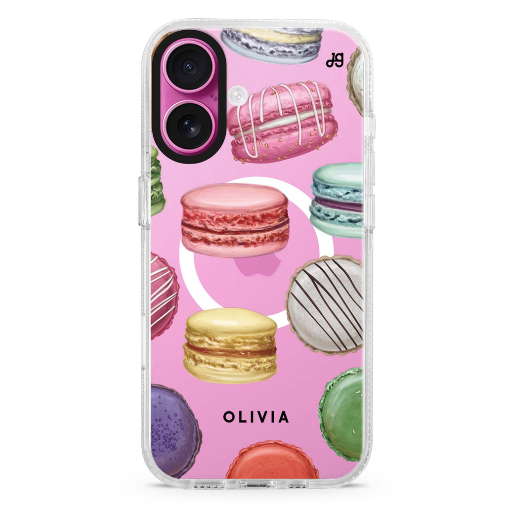 Macarons Land MagSafe Compatible iPhone 16 Ultra Clear Case - Personalized and Stylish Protection