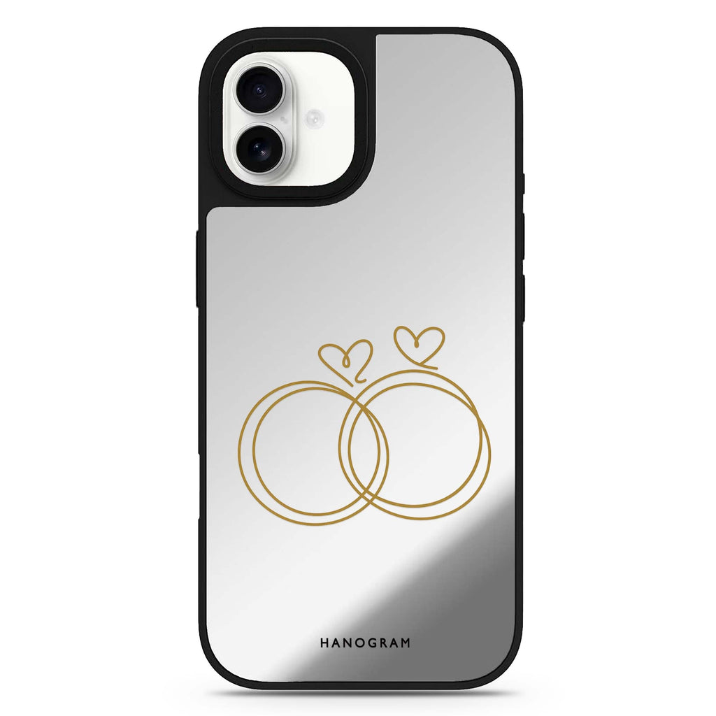 Golden Heartloops iPhone 17 Mirror Case - View 1