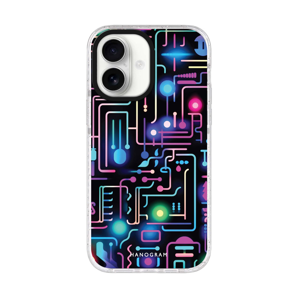 Glow Spectrum iPhone 17 ultra clear MagSafe case, front product view
