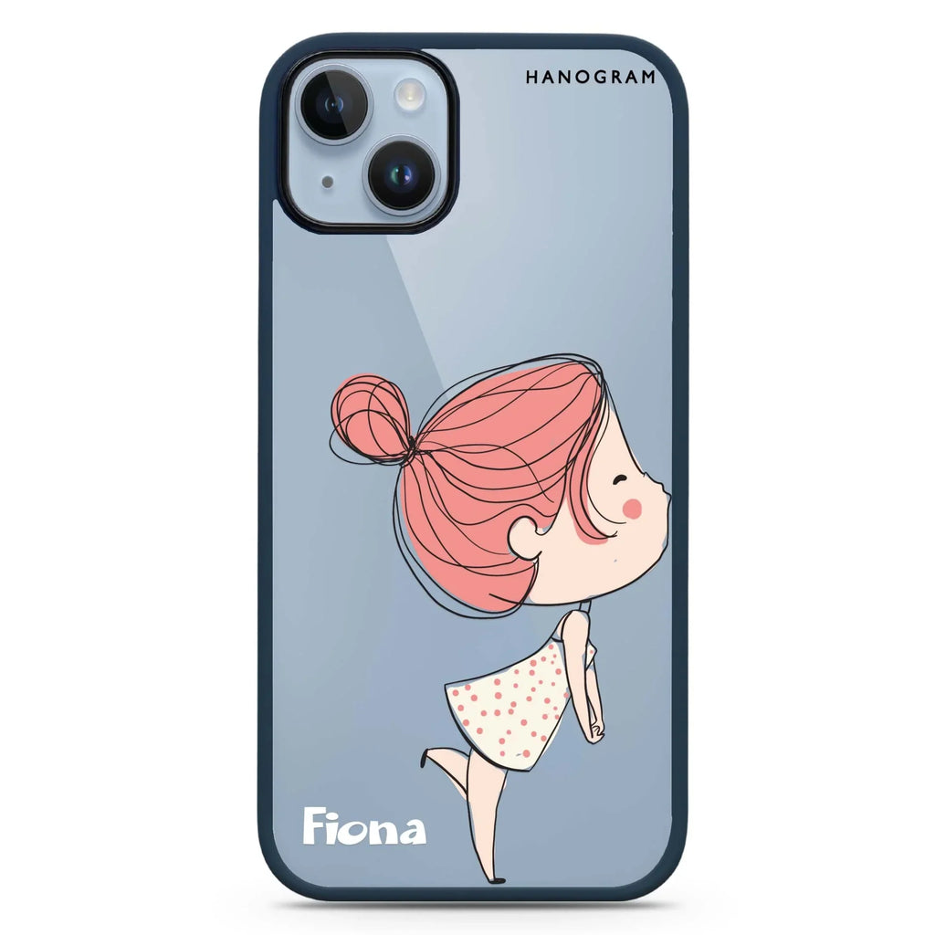 Cute girl kissing iPhone 15 Plus Impact Guard Bumper Case