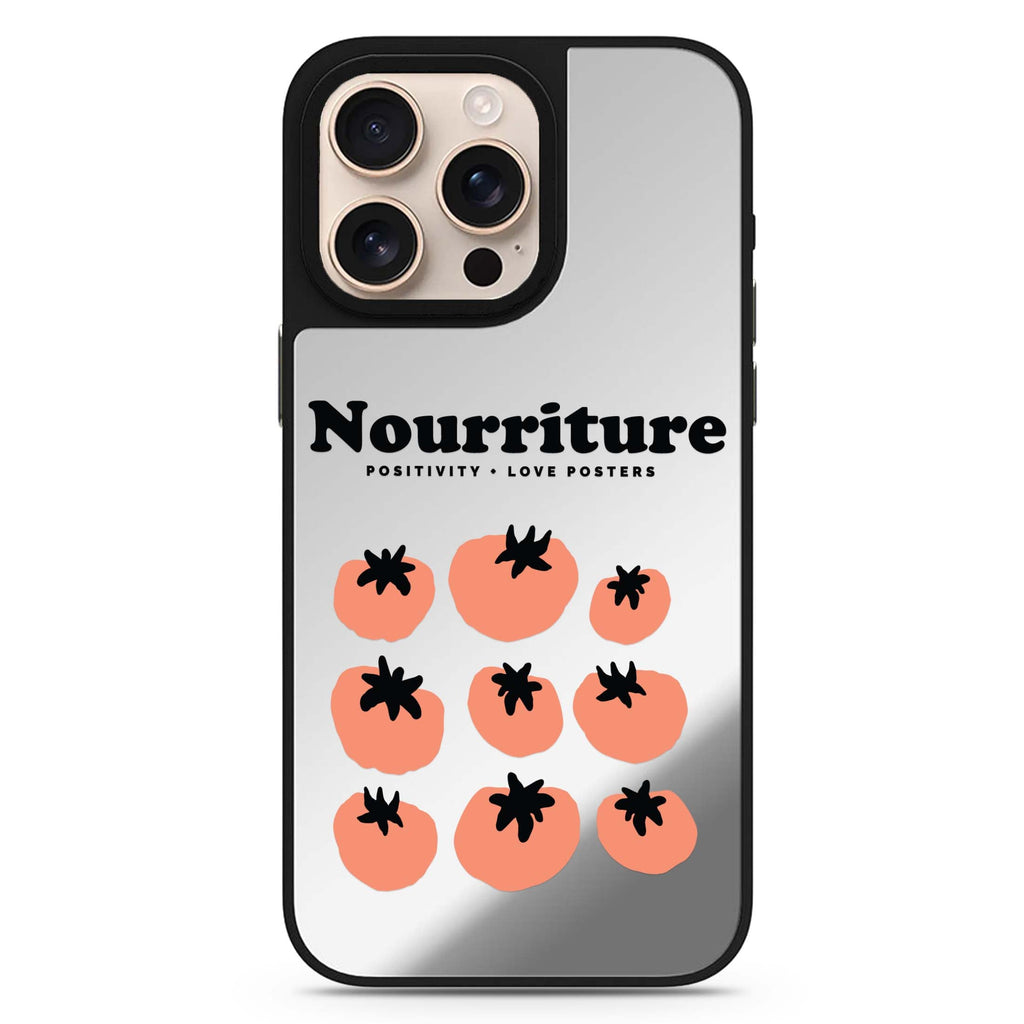 Nourriture sleek reflective design iPhone 16/15/14 Pro Max & Pro mirror case