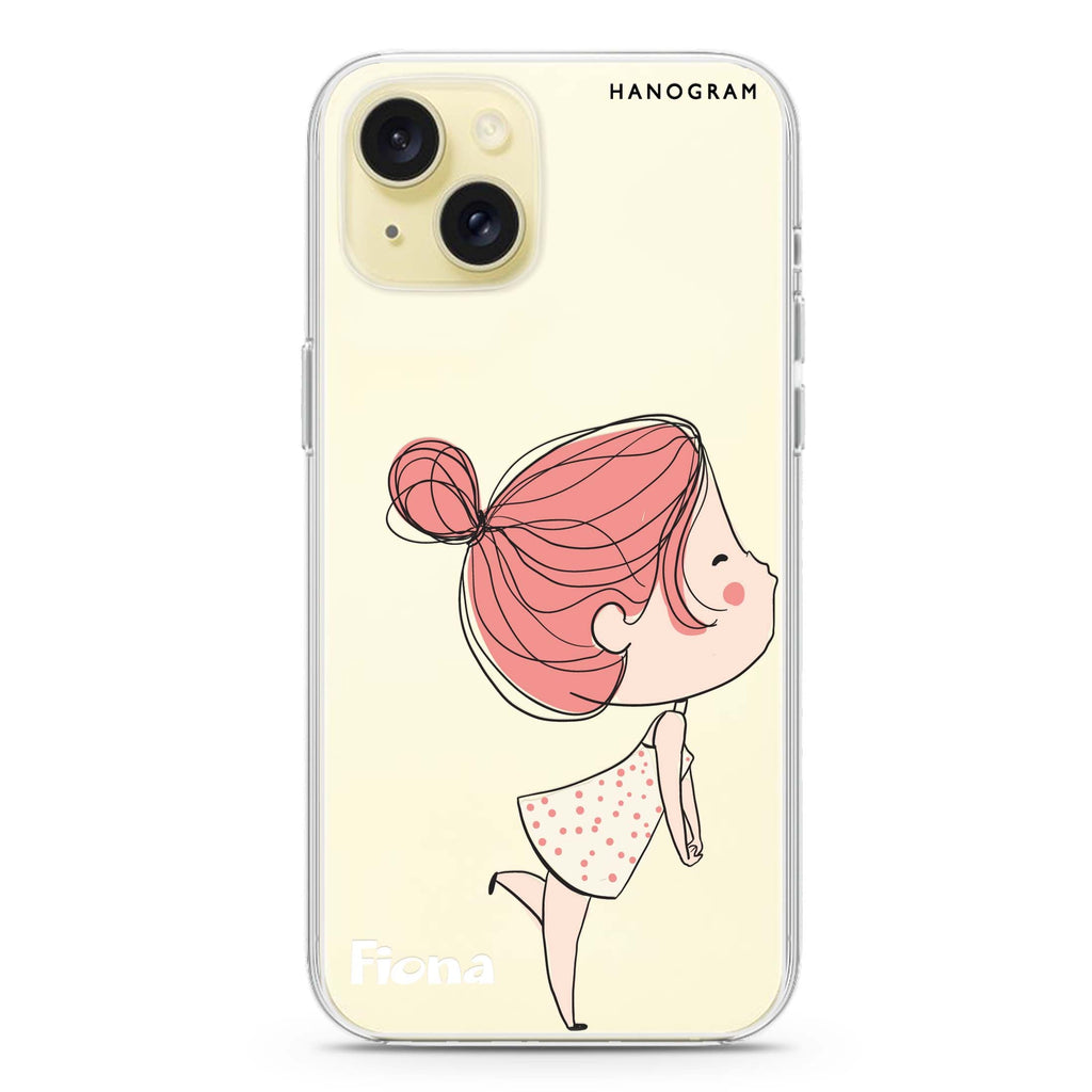 Cute girl kissing iPhone Ultra Clear Case