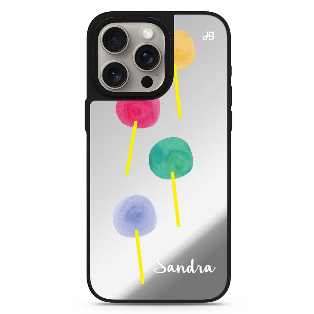 Colorful Candy I personalized name MagSafe mirror case for iPhone 16/15/14 Pro Max and Pro, main view