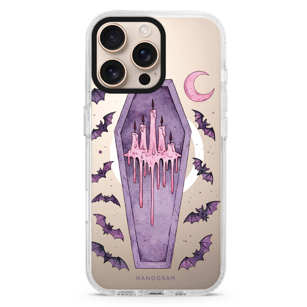 Lavender Candle Crypt MagSafe Compatible Ultra Clear Case for iPhone 16 Pro Max - main view