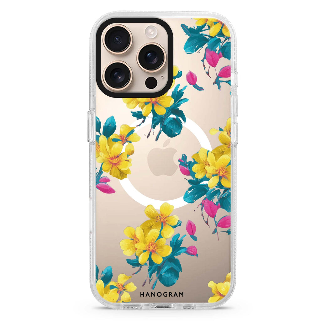 Tropical Bloom Magsafe Compatible Ultra Clear Case