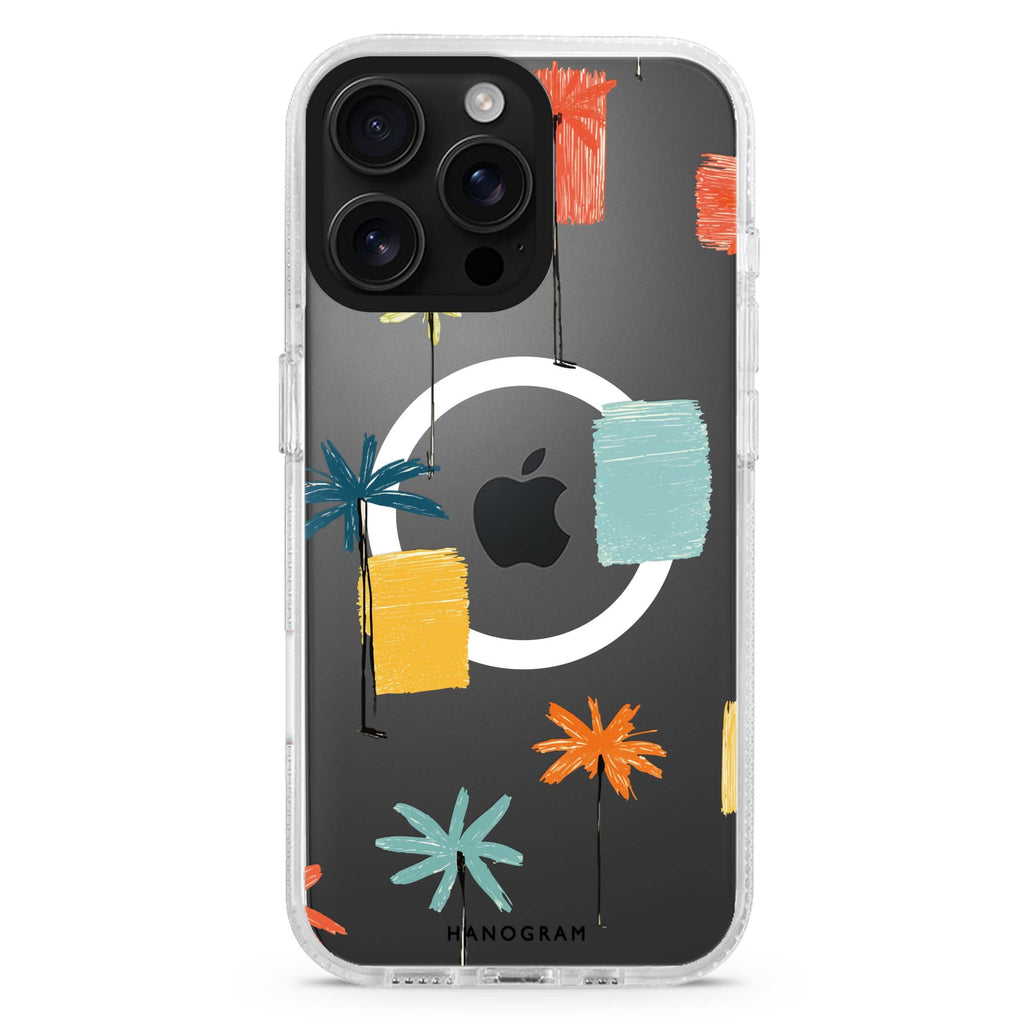 Tropic Scribble MagSafe Compatible Ultra Clear Case