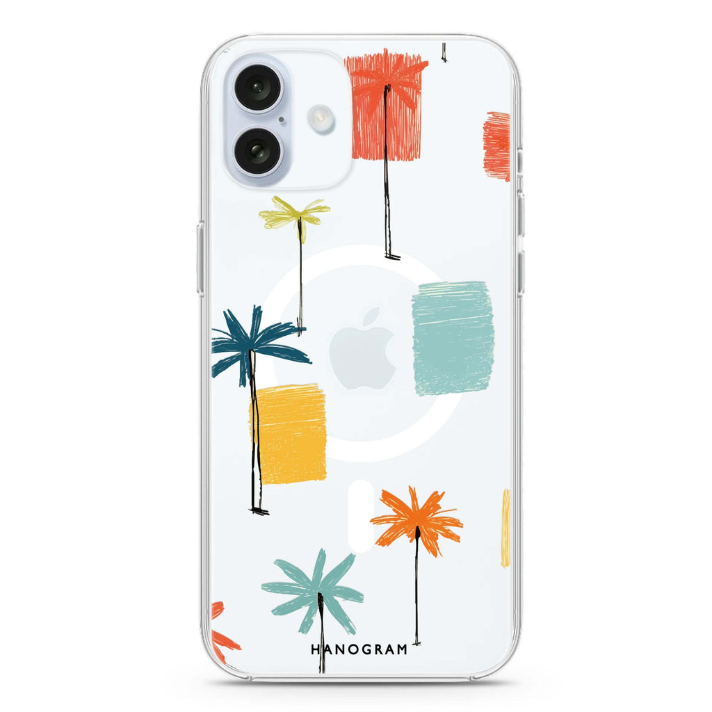 Tropic Scribble MagSafe Compatible Ultra Clear Case