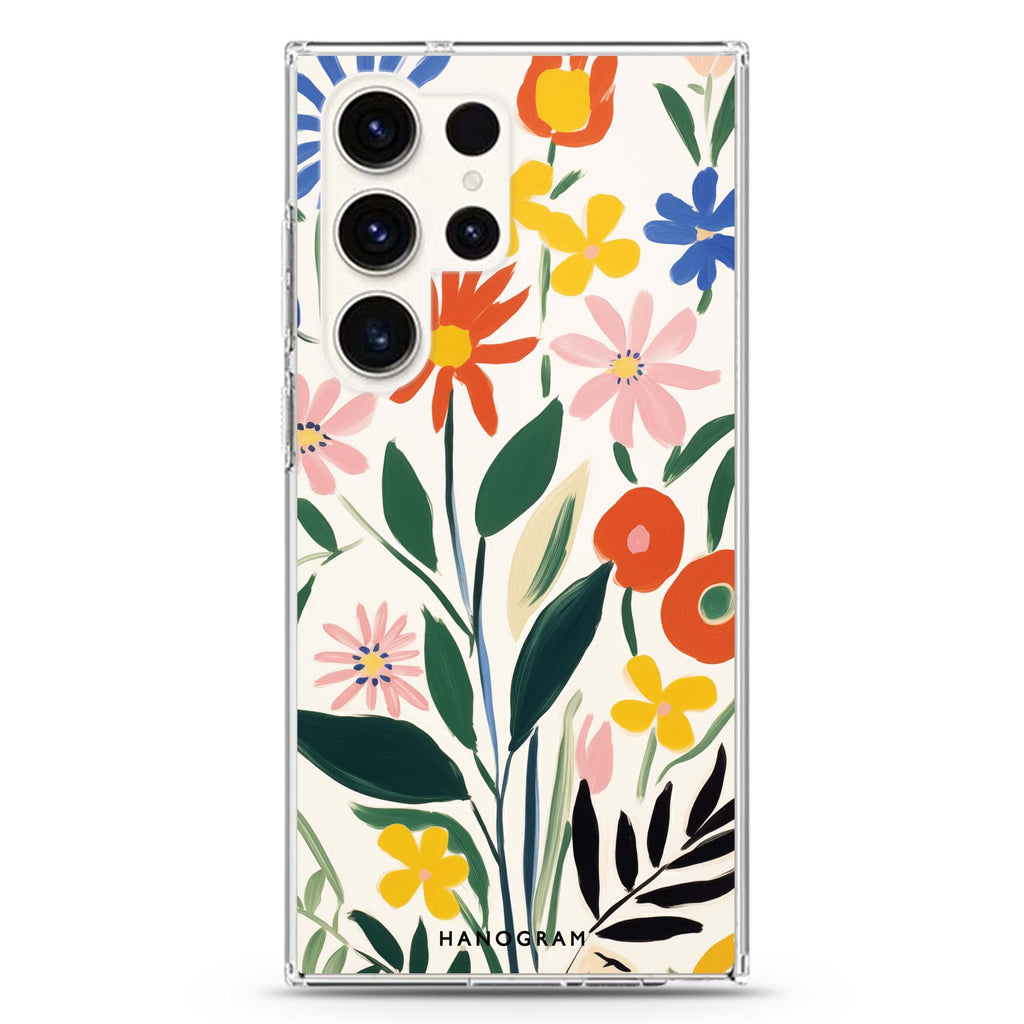 Floral Impressions Samsung Galaxy S26/S25/S24/S23/S22 Ultra ultra clear case, transparent design, main view