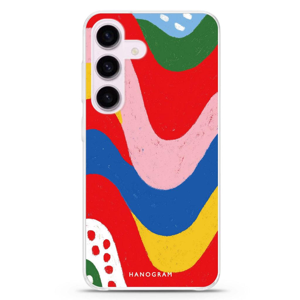 Candy Stripe Glow Samsung Galaxy Ultra Clear Case