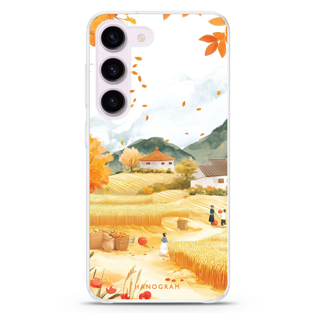 Golden Equinox ultra-clear case for Samsung Galaxy S23/S22, front view