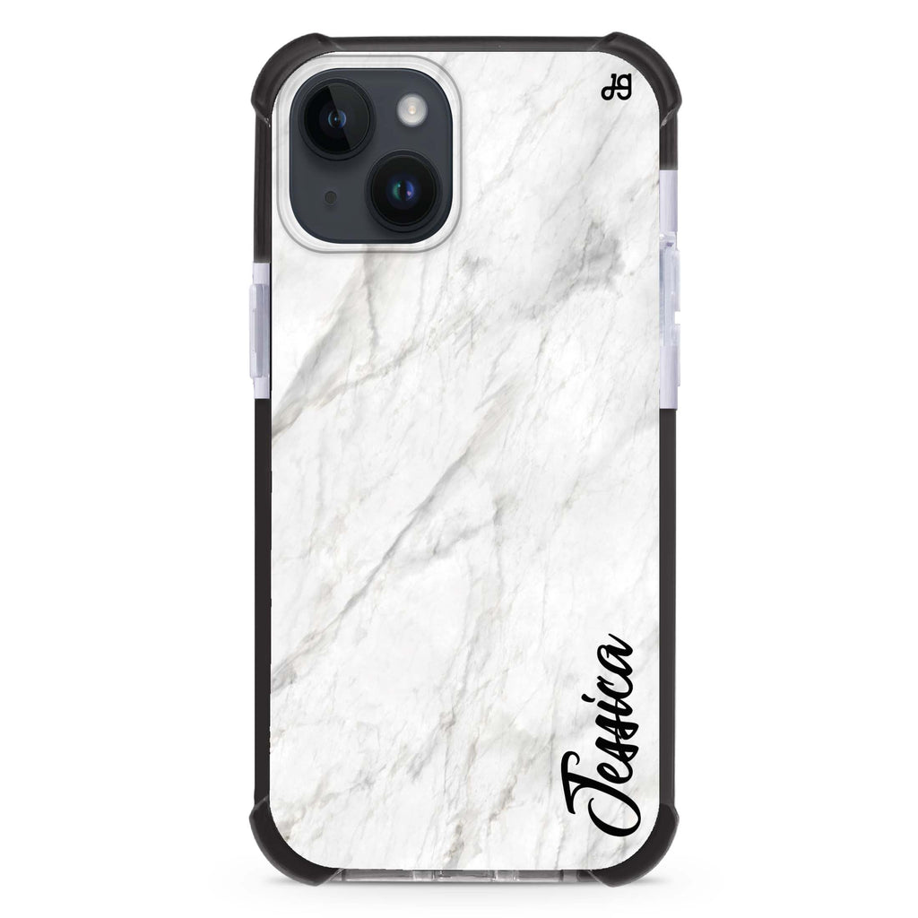 White Marble – Deep Love iPhone 15 Plus Ultra Shockproof Case