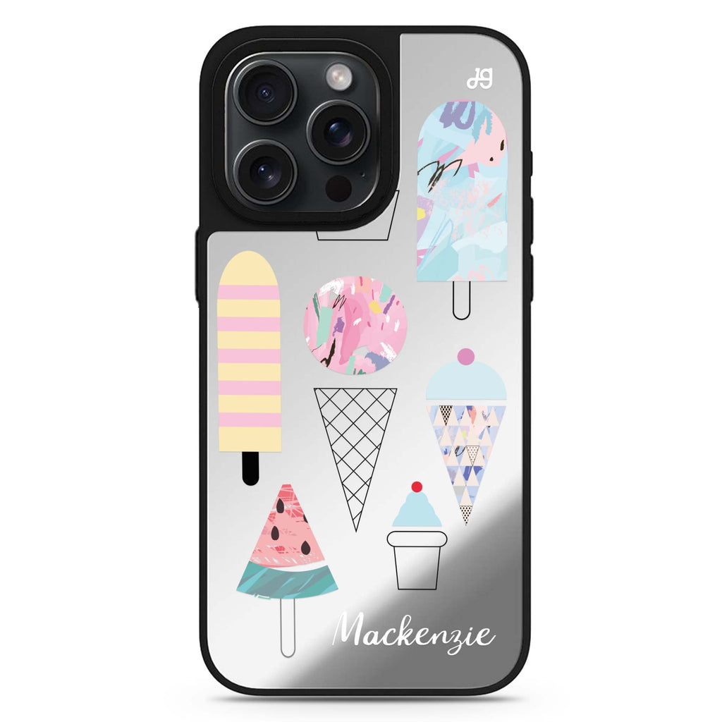 Artistic Ice Cream II personalized name MagSafe mirror case for iPhone 16/15/14 Pro Max and Pro, main view
